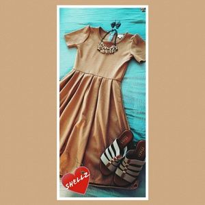 Lularoe Gold Babydoll Dress